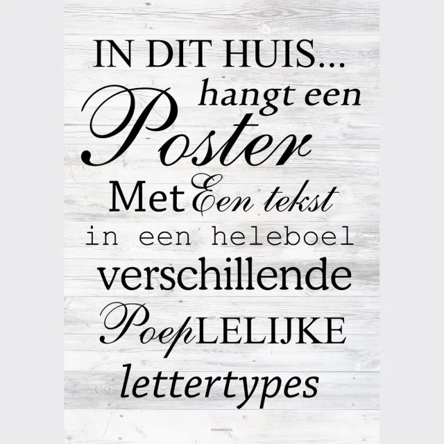 Evert Kwok In dit huis hangt een poster - parodie - grappig wit