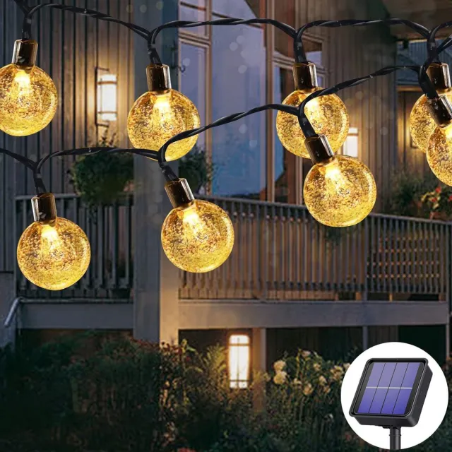 Bantach Lichtsnoer - Tuinverlichting Led Buiten - 10M - 100 LED - Waterdicht - Zonnepaneel - Lichtsnoer Buiten - Extra Lang - Lichtslinger - Sfeerverlichting - Buitenverlichting