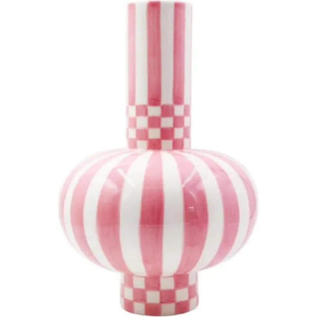Qué Rico Que Rico vaas Gabriel Squares and Stripes Roze