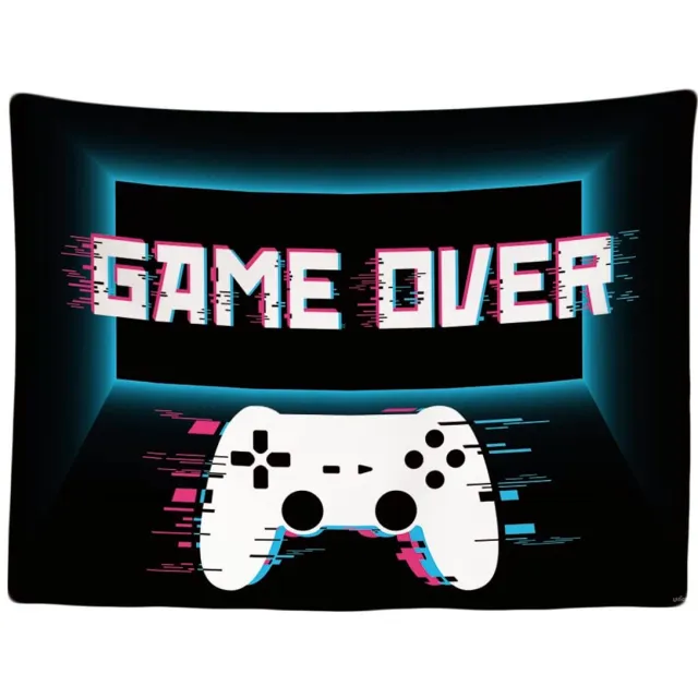 Ibenzoa Uniek Wandtapijt met Game Over Controller Print voor Stijlvolle Woonkamer en Slaapkamer Decoratie spel voorbij