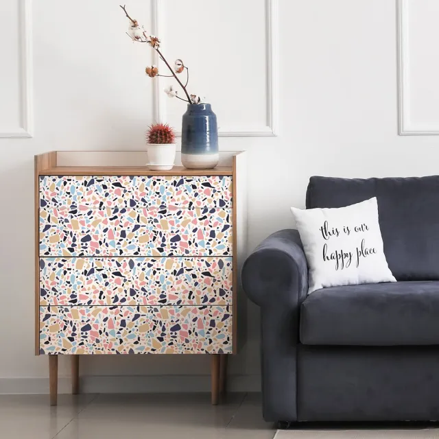 Ambiance Sticker Terrazzo sticker voor Panama meubels, 40 x 60 cm Multi color
