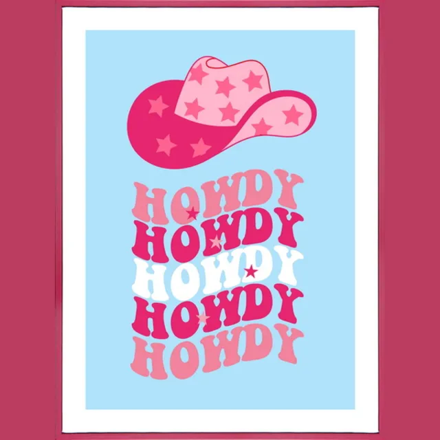 homebound by ky Poster in frame howdy 30x40cm Blauw