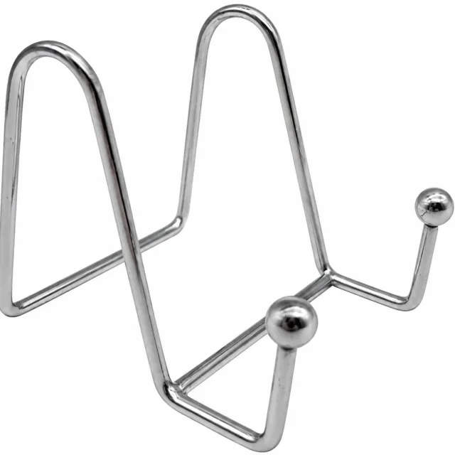 Purepeak Bordenstandaard voor Sierborden - Bordenhouder Geschikt voor Borden van 10 tot 23 cm Hoog - Bordenrek - Zilver Zilver 23 cm