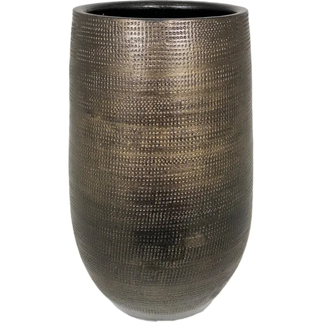 HS Potterie Tokio vaas goud D19 x H30 cm Bruin