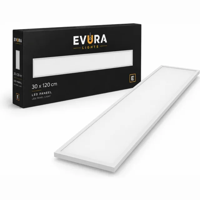 Evura Goods LED Paneel - 30 x 120 cm - 4000K - 36W - Wit Frame