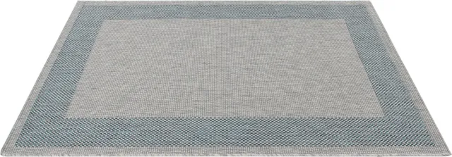 Dutch Lifestyle Vloerkleed Frame Grey/Blue 160x230cm - Indoor/Outdoor Grijs