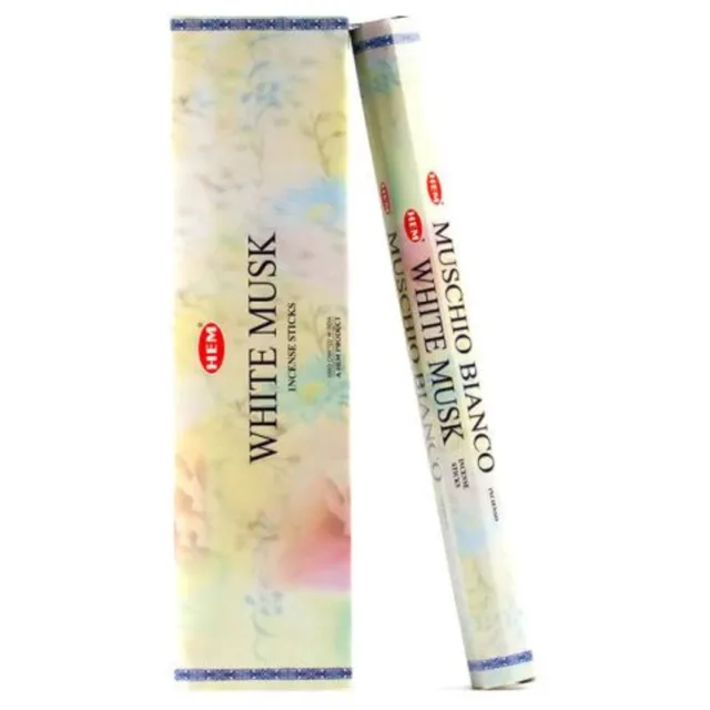 Yogi & Yogini Meditation White musk wierook - 6 pakjes wit