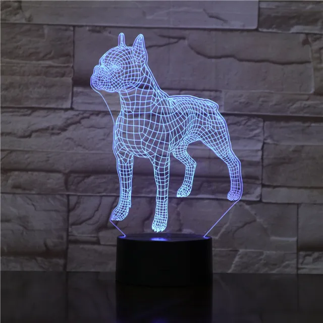 MC Living 3D Led Lamp Met Gravering - RGB 7 Kleuren - Hond