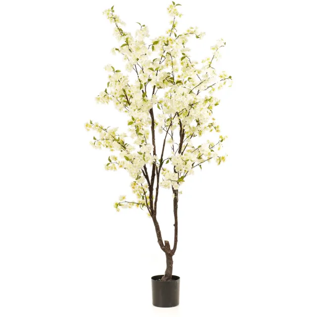 Emerald Kunstboom Kersenbloesem 210cm wit - Kunstplant voor binnen - Japanse Sakura - Bloesemboom - Cherry Blossom