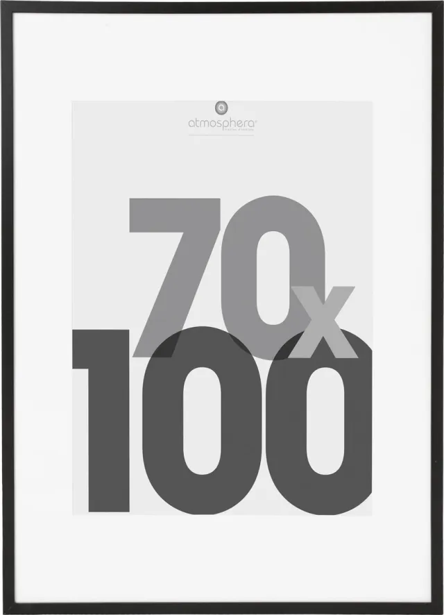 Atmosphera Créateur d'intérieur® Fotokader 70 X 100 CM - MDF - ZWART - Lijst met Passe Partout