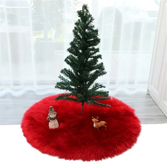 Livano Kerstboom Mand - Kerstboomrok Voor Kunstboom - Kerstboomrok - Kerstboomkleed - Kerstkleed - Kerstboomring - Kerstrok - Kerstboomdeken - Rond 60cm Rood