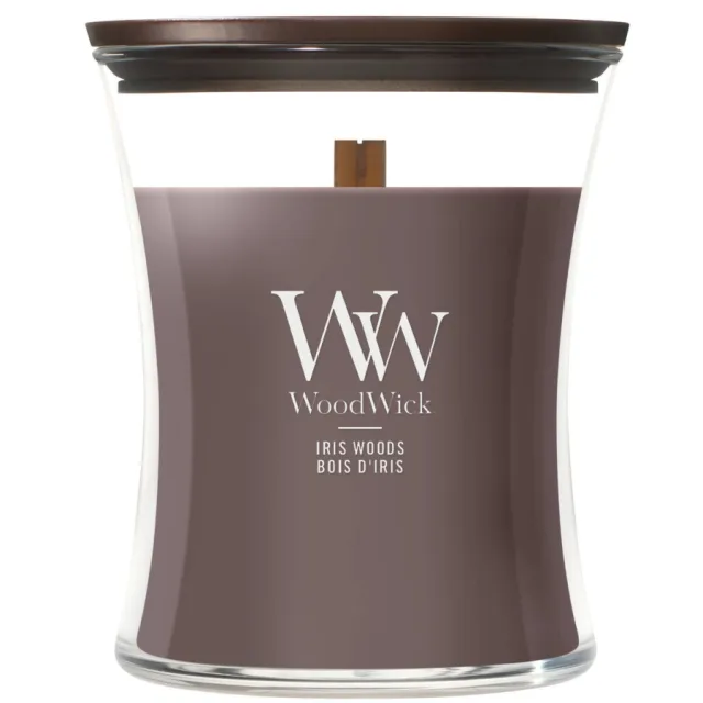 WoodWick geurkaars Iris Woods - Medium