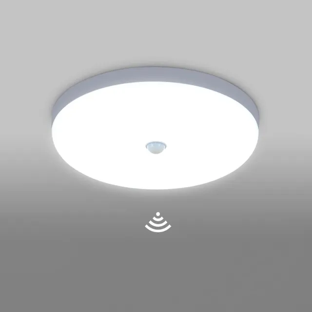 Haobosic Sensor Plafondlamp - Rond Wit - 30W LED - 6500K Koud Wit White