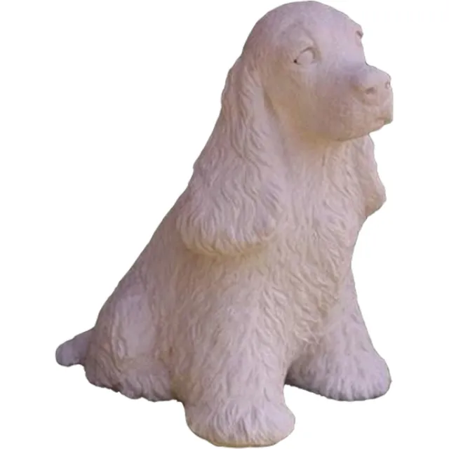 Tuindecoratie Ritzen Cocker Spaniel (Wit) - Tuinbeeld - Hoogwaardige kwaliteit - Perfect voor binnen of buiten.