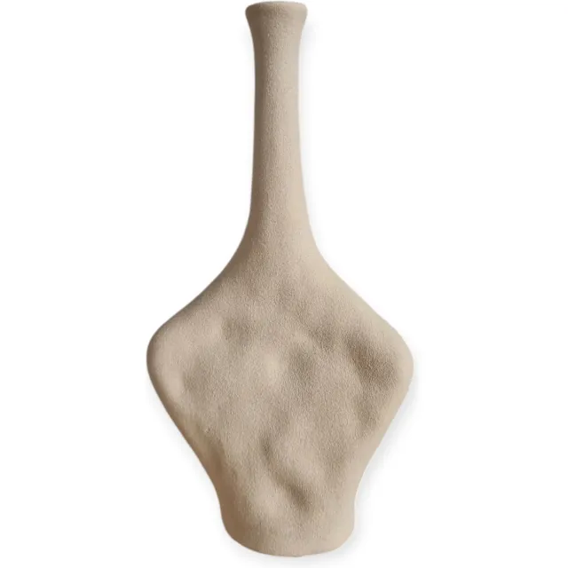 DK design Daan Kromhout - Vaas - Indre Woods - Zand - Keramiek - 15x6x30cm