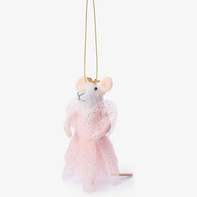 Sissy-Boy Witte kersthanger met prinsessenmuis