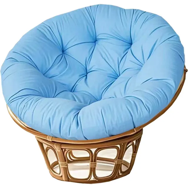 OUTARO Lichtblauw Zitkussen - rond - 40x40cm - geschikt voor hangmanden/schommels/radarstoelen - rugleuning