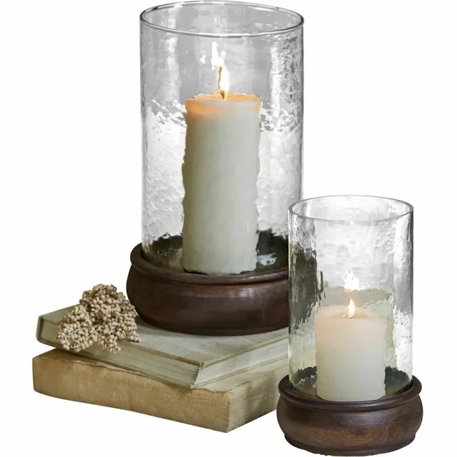 Loberon Windlicht set van 2 Sivalor dunkelbraun/klar