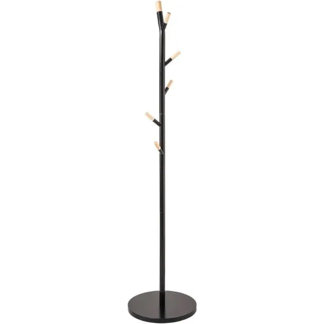 5Five® 5Five - Staande Kapstok - 6 Stangen - Metaal - Zwart - 175.5 cm