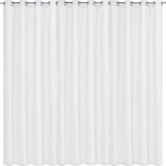 JEMIDI Kant-en-klaar blikdicht gordijn - Gordijn met ringen 300 x 245 cm - Voor op gordijnenstang - Wit