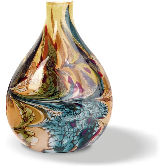 Terroso Vaas, Glas, Handmade Mixed Colours, Hoogte 30 cm
