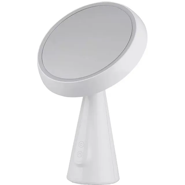 BES LED LED Bureaulamp - Oplaadbaar Spiegellamp - Viron Aslino - 5W - Warm Wit 3000K - Dimbaar - Rechthoek - Mat Wit - Kunststof