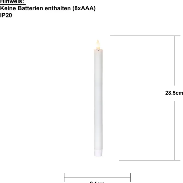 Star Trading LED-stokkaarsen 'Flame', echte was, set van 4, wit