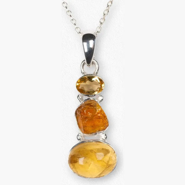 DEVA Loves Edelsteen Hanger - Citrien - 925 Zilver - DEVA Loves Geel