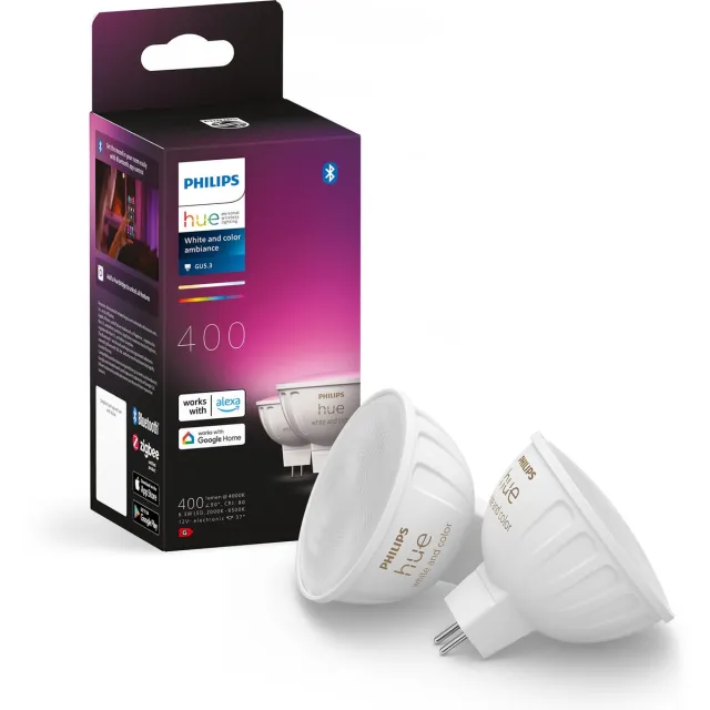 Philips Hue spot - wit en gekleurd licht- 2 pack - MR16
