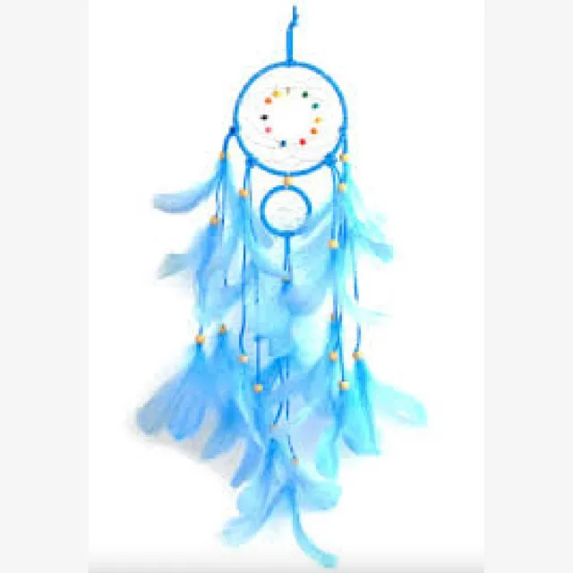 Nixnix Dromen Vanger met verlichting - Dream Catcher - 60cm - Blauw Blauw met verlichting