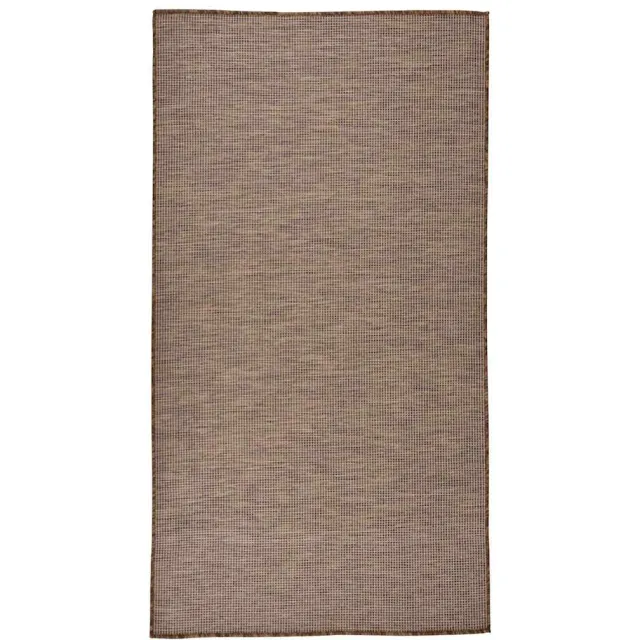 vidaXL Buitenkleed platgeweven 80x150 cm bruin