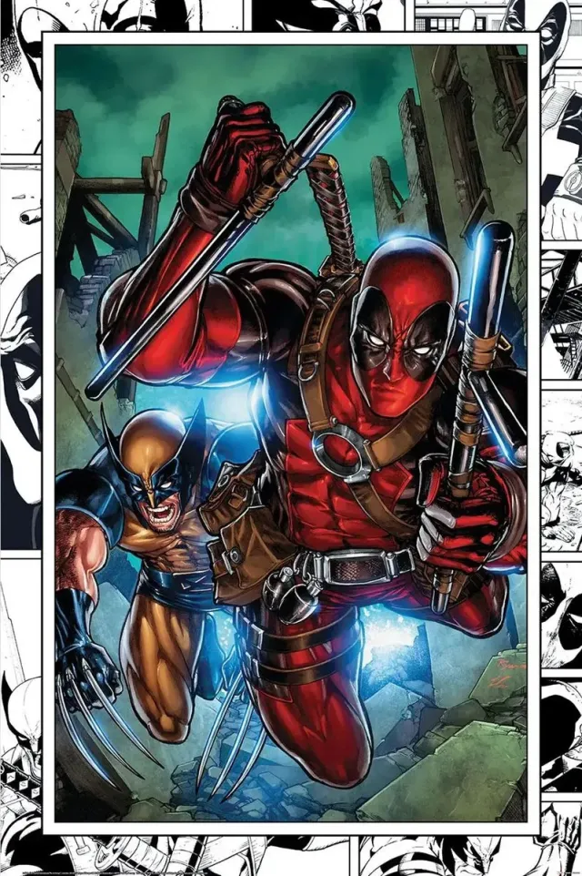 DC Comics Marvel Comics Wolverine En Deadpool - Maxi Poster - 61 x 96.5 cm Multi color
