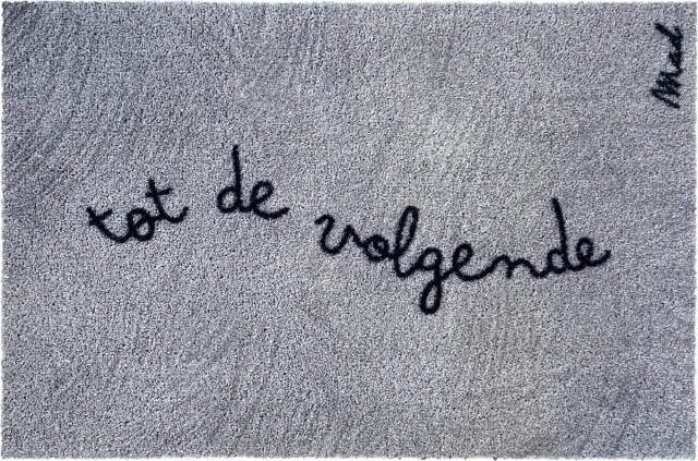 Mad About Mats Billie - deurmat - tot de volgende - schoonloop/scraper - wasbaar - 50x75cm Grijs