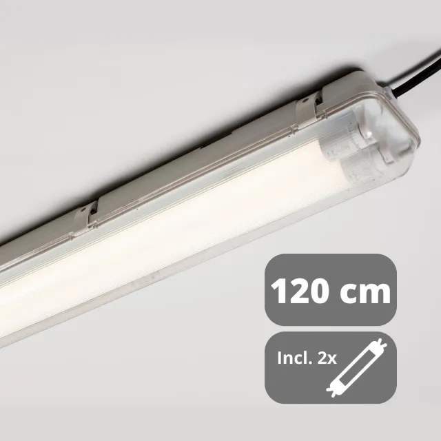 LED's Light EasyFix LED dubbel TL armatuur incl. 2 LED buizen - 120 cm - Waterbestendig - Neutraal wit