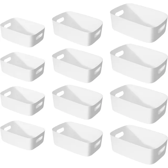 Unyqoos Multifunctionele Witte Opbergdozen Set met Handgrepen voor Keuken en Badkamer Organisatie