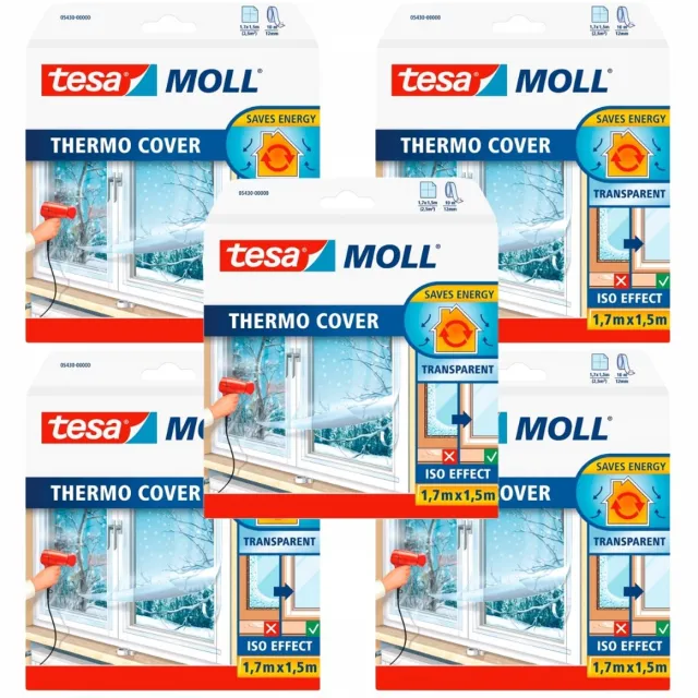 Tesa Thermo Cover - Raamfolie - 1.7m x 1.5m - Transparante Isolatie