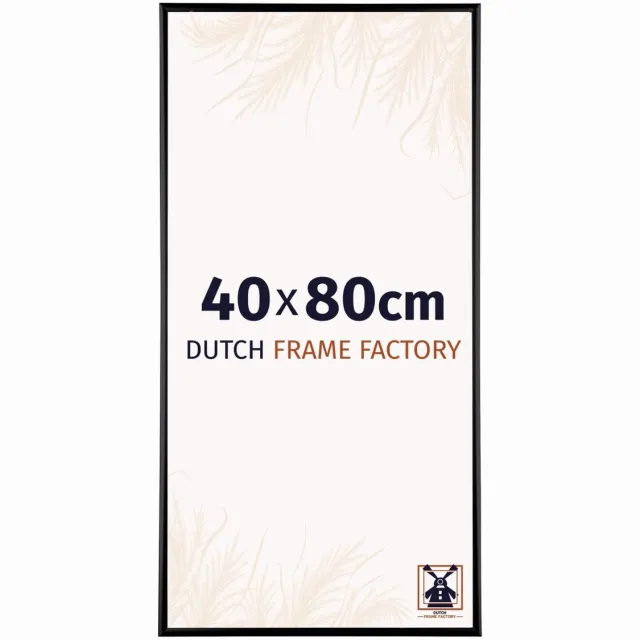 Dutch Frame Factory Fotolijst 40x80 cm - Aluminium - Zwart Hoogglans - Kampen