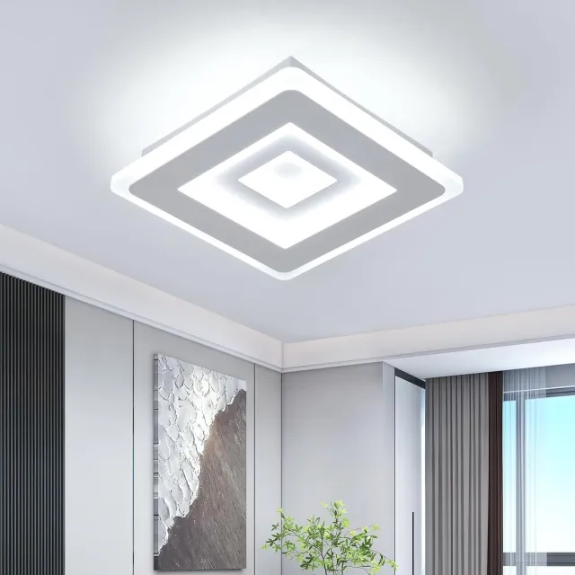 Haobosic Ultradun Acryl - Plafondlamp - Wit - 28W Wit 6500K - Energiezuinig White
