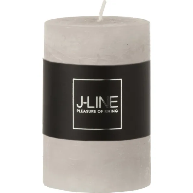 J-Line cilinderkaars - lichtgrijs - small - 18U - 6 stuks