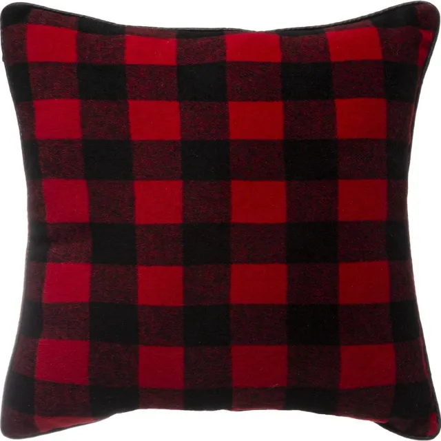 Fééric Lights and Christmas Kussen met ruitpatroon, polyester, 45 x 45 cm zwart