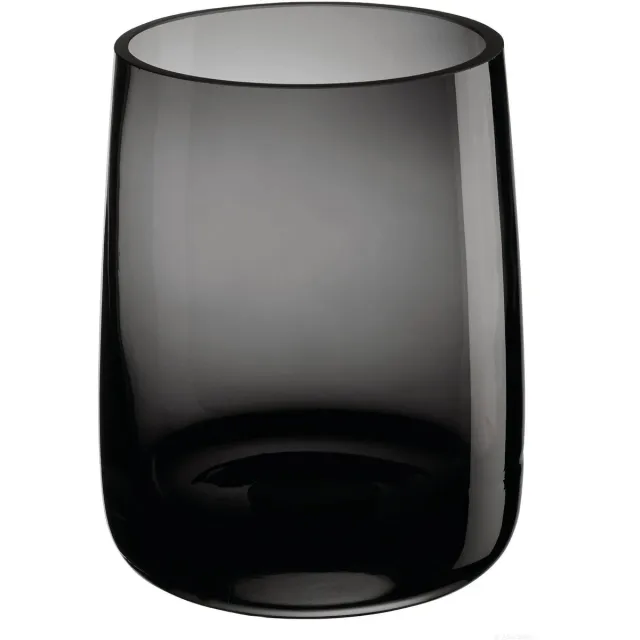 ASA Selection ajana vaas / windlicht, bloemenvaas, decoratieve vaas, glas, glanzend grijs, H 18 cm, 88002009