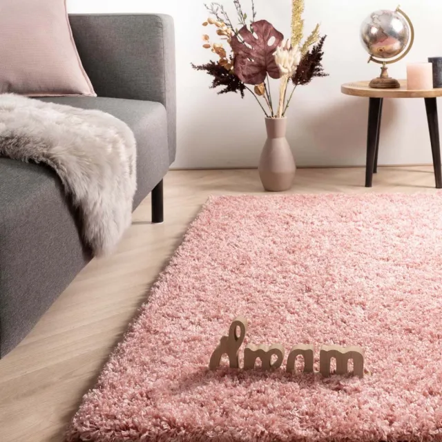 Tapeso Hoogpolig vloerkleed - Cozy Shaggy roze 120x170