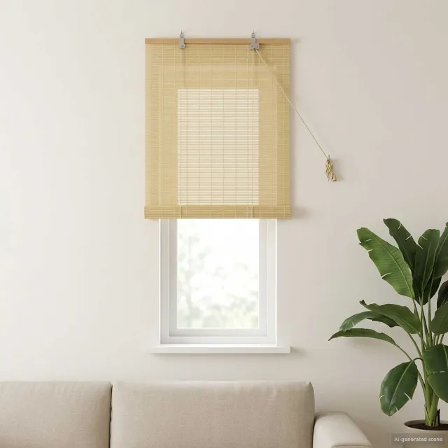vidaXL Rolgordijn Naturel 40 x 160 cm Bamboe