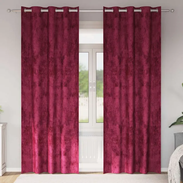 vidaXL Velvet Gordijnen 2 st Wijnrood 225 x 140 cm Fluweel