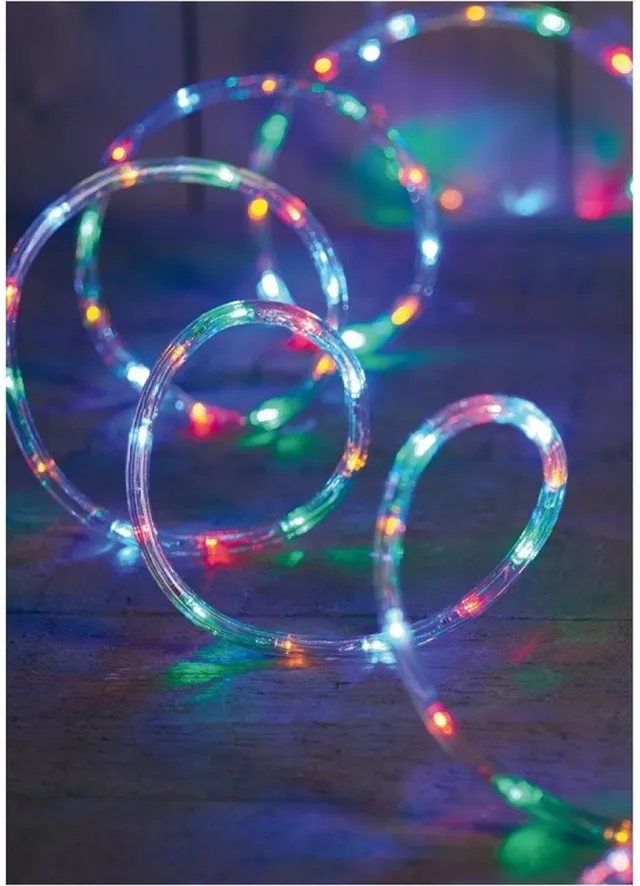 Anna's Collection 2x Feest verlichting lichtslangen 216 lampjes gekleurd 9 mtr - Voor binnen en buiten gebruik - Slangverlichting - Lichtsnoer