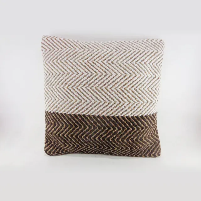 Mancave Store Sierkussen (gevuld) 45x45cm - Katoen - Bruin/Wit/Zwart
