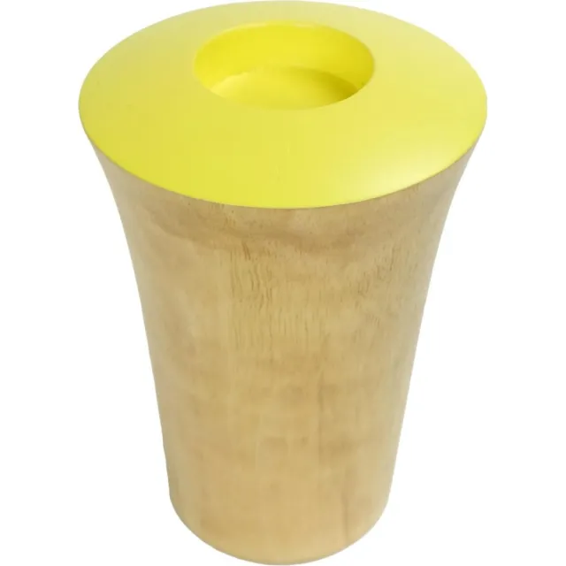 Fine Asianliving Japandi Kaarshouder Mangohout Handgemaakt Geel D11xH15cm