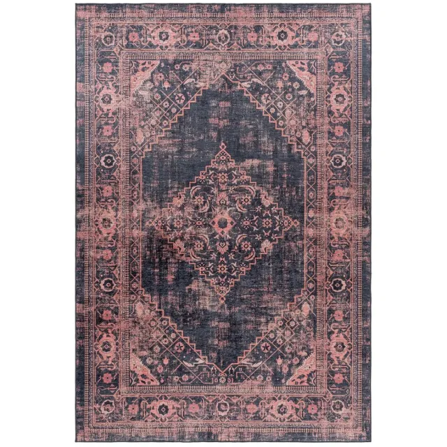 Dutch XXL Wasbaar Vloerkleed | Tapijt | Fiesta | Medaillon | Rood | 160x230 cm