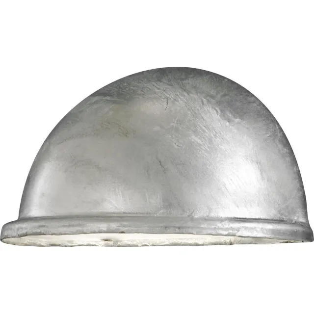 Konstsmide Torino - Wandlamp kwartrond flush klein - 230V - E14 - zink RVS