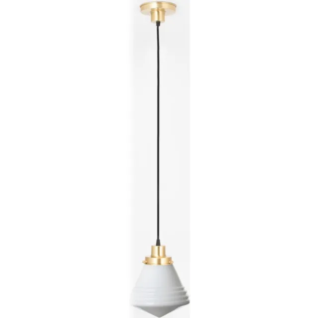 Coloured by Art Hanglamp aan snoer Luxe School Small 20's Messing - Art Deco Trade